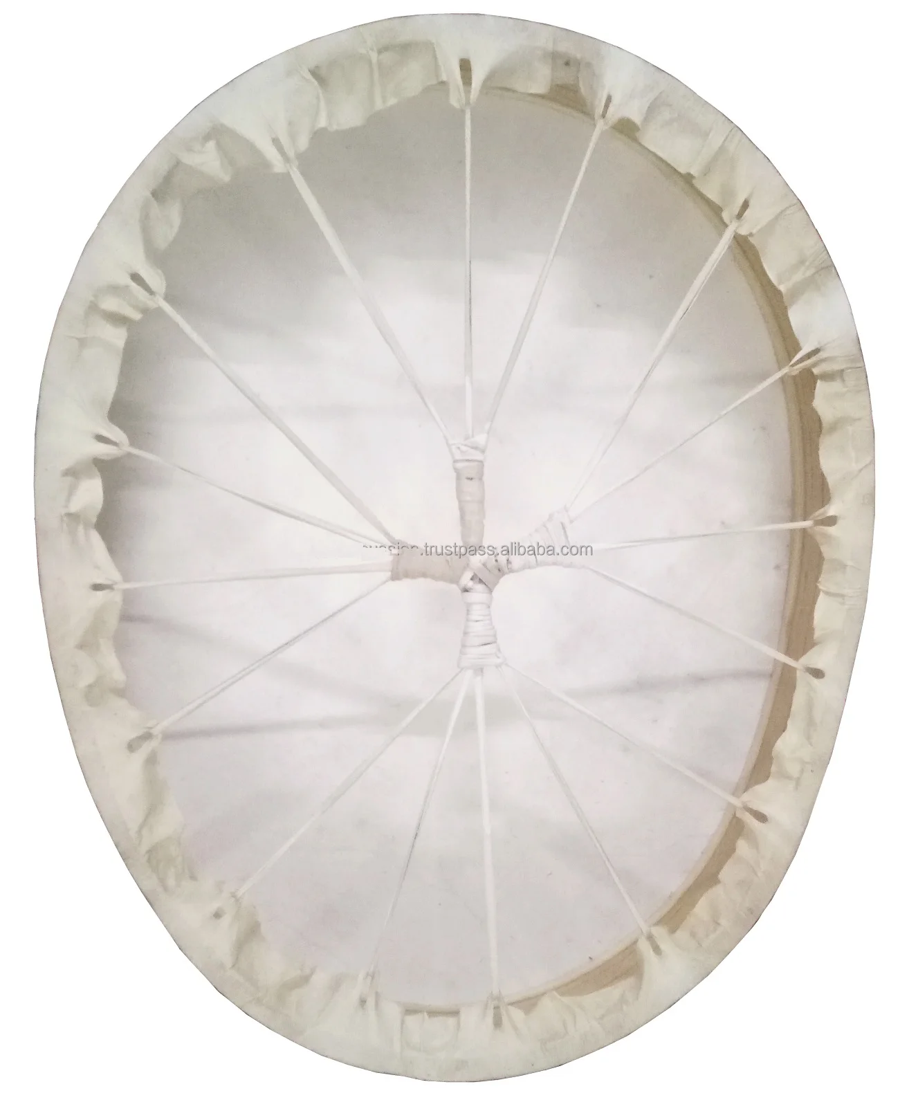 Handmade egg shape Shaman Drum Tambourine Drum Wood with Goatskin Head Percussion Instrument Frame Drum