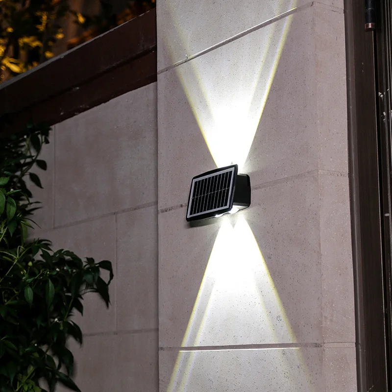 Waterproof Colorful & White Outdoor LED Solar Wall Washer Light For Security Garden Step Stair Fence Gate Landscape Night Light