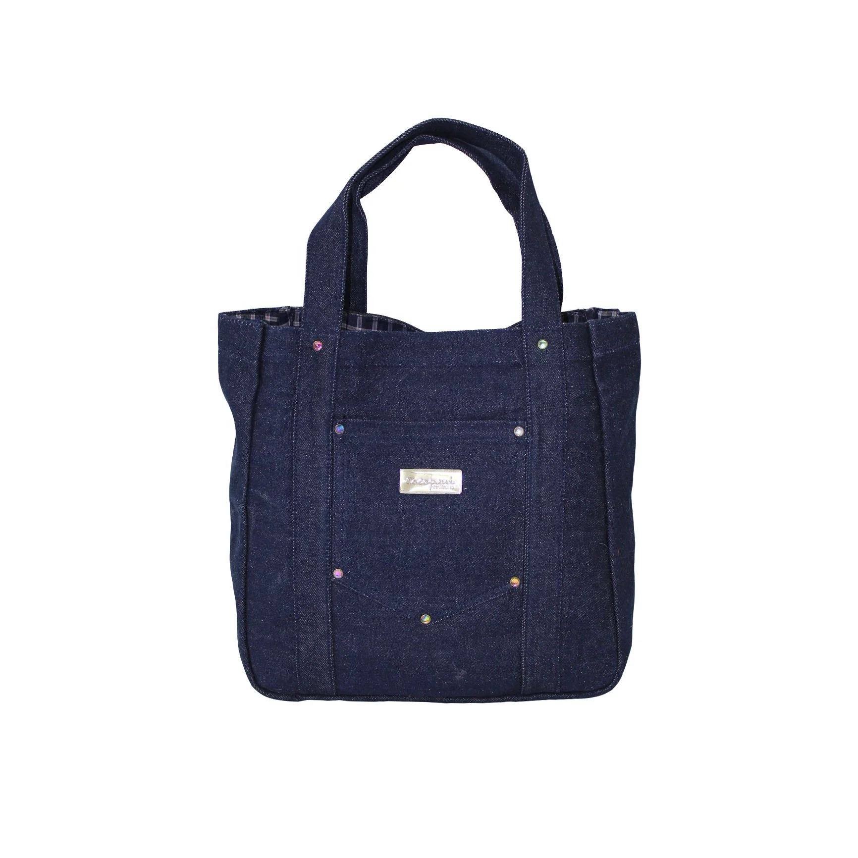 Designer Jeans Bag Made From High Quality 12 Oz Denim Fabric With Inside Poly Viscose Lining Available in Attractive Design