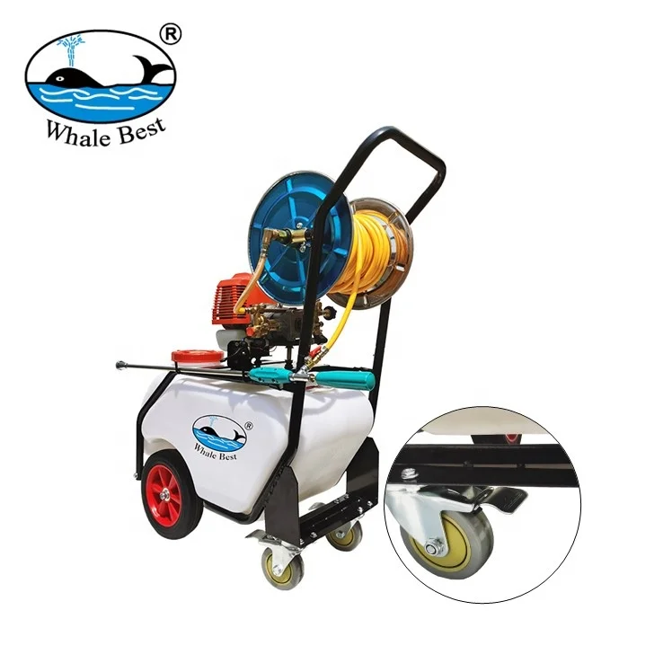 trolley gasoline engine power sprayer with wheel