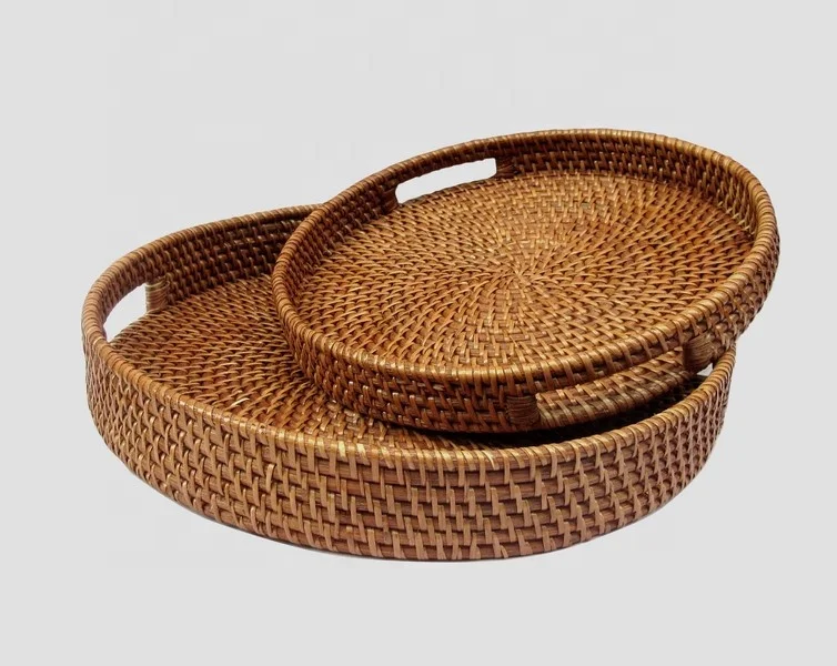 High quality Natural Rattan Storage Basket storage basket for home storage & organization With Handle made in Vietnam