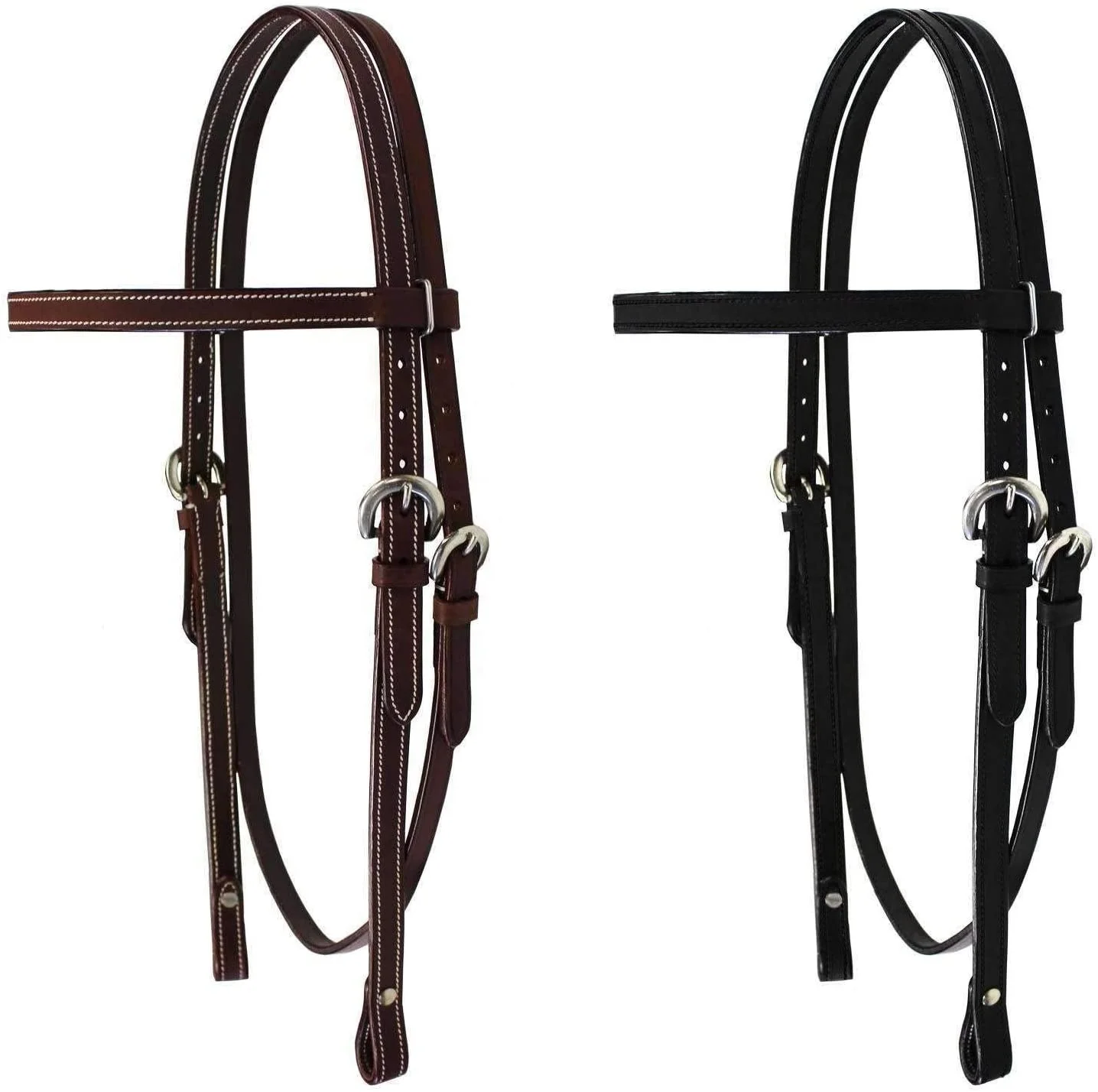 All Purpose Western Horse Tack Leather Horse Headstall Plain Durable Horse Head Controller Gear Oil Pullup Custom Leather