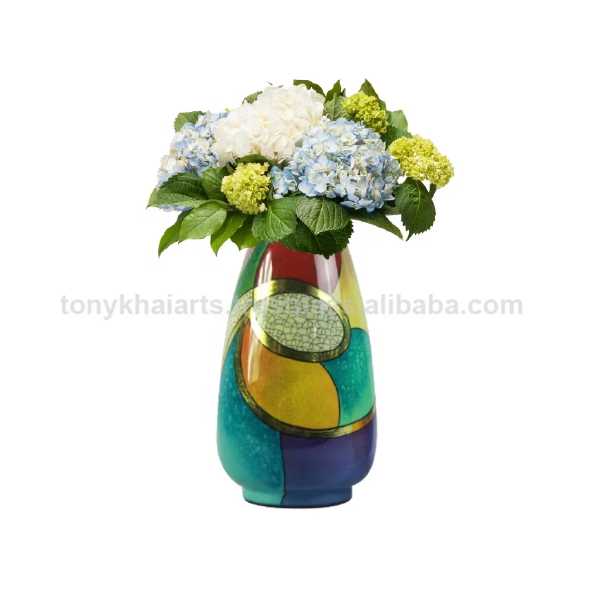 Glass Fiber Synthetic Resins Lacquer Flower Vase  Best Selling Made In Vietnam Vase for Decoration Vase for Decor Livingroom