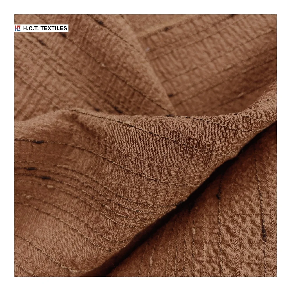 Дизайнерская коричневая ткань, вискоза, 140 г, вискоза, полиэстер, спандекс