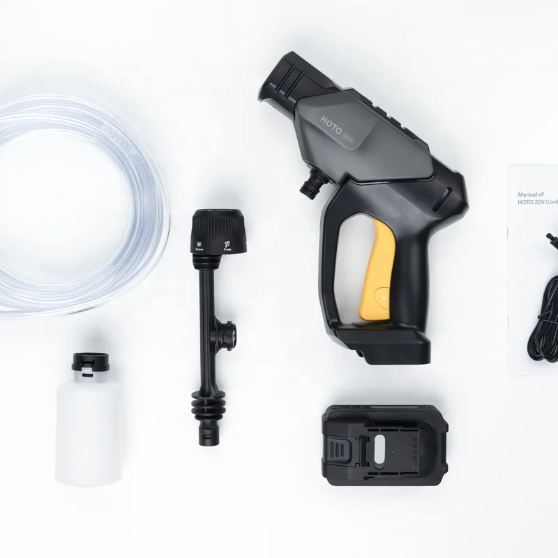HOTO 20V Cordless High Pressure Car Washer Pump Gun Machine Portable