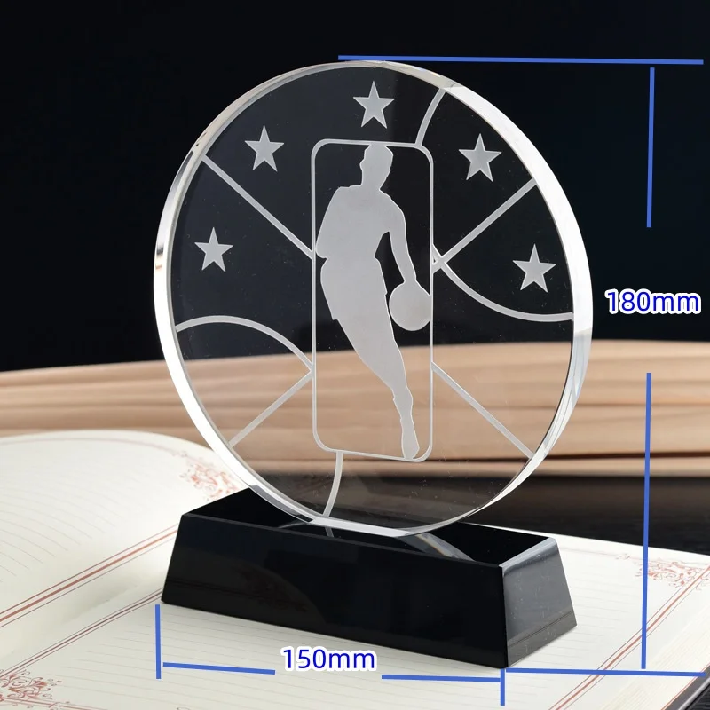 Сувенирный подарок на заказ хрустальный трофей MVP 18x15 см баскетбольные спортивные трофеи для наград