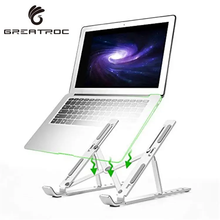 Great Roc support pour ordinateur portable  notebook stand aluminium portable computer stand portatil portable pc riser