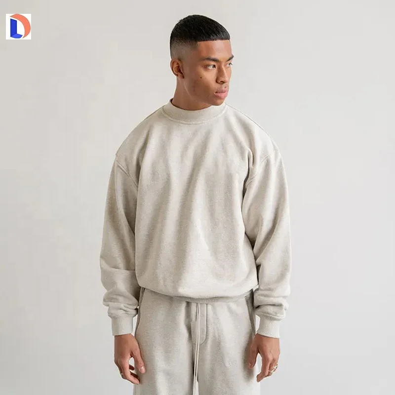 Hot Sale White 400 Gsm Cotton Fleece Sweatshirt Custom Clothing Manufacturer In Pakistan