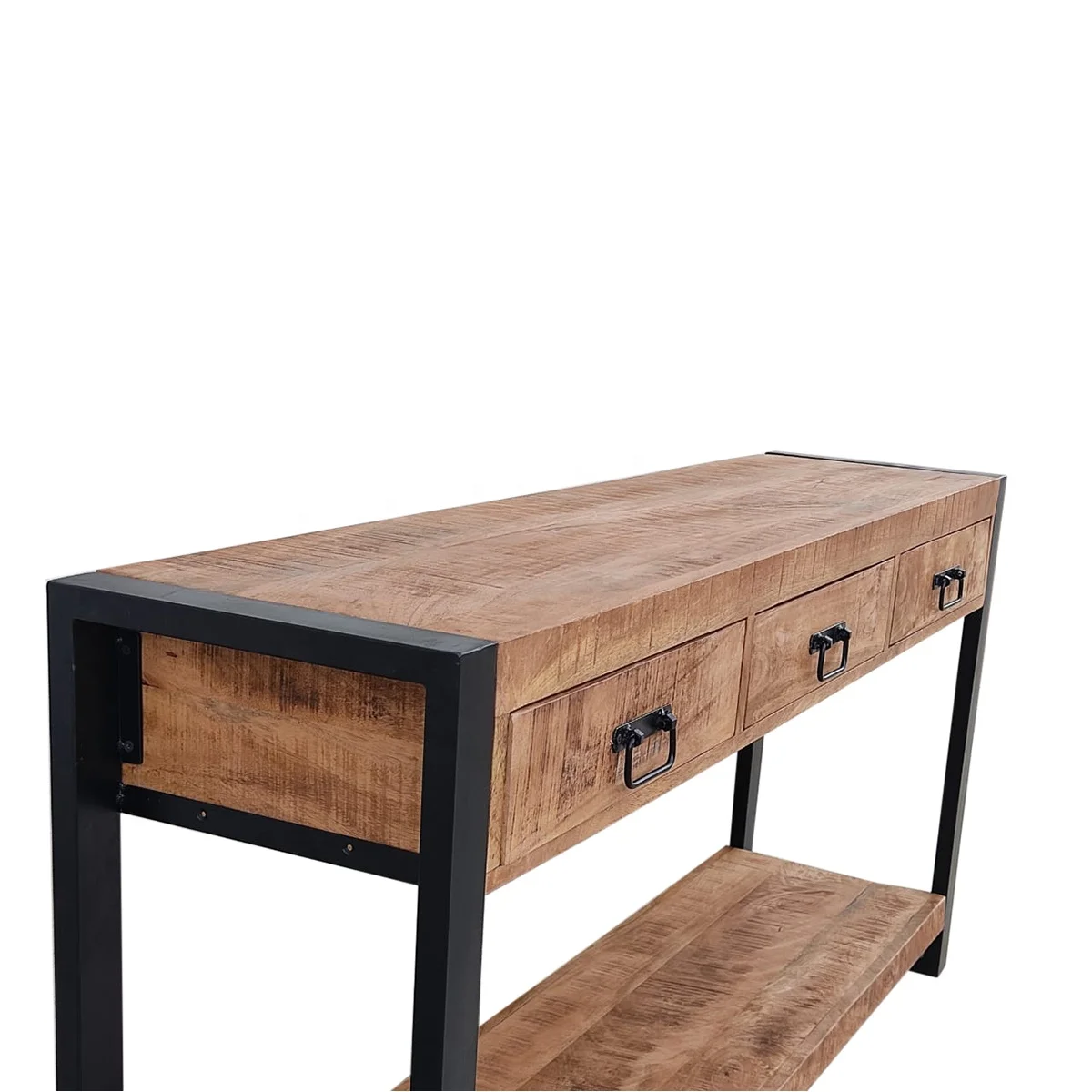 solid wood console table with 3 drawers industrial style console table with drawers hot selling console table with drawers