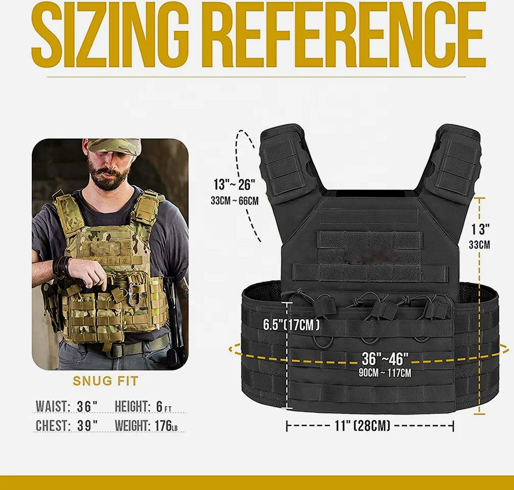 2022 Hunting Vests Black Color Paintball Military Vests Pocket Style Custom Made Paintball Tactical Vests