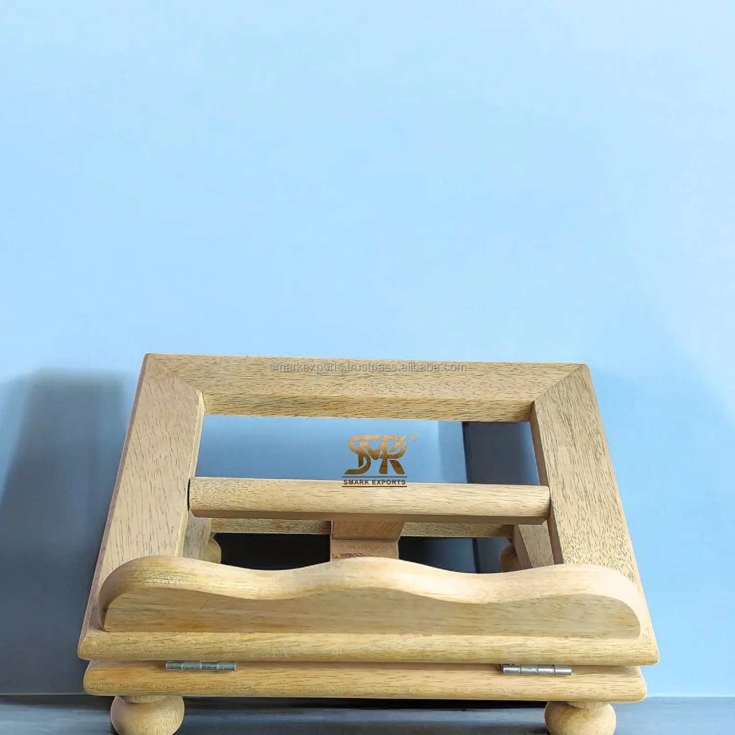 Handcrafted Wooden Book Stand Durable and Adjustable for Reading Studying & Tablet Use Metal Bookend for Any Setting