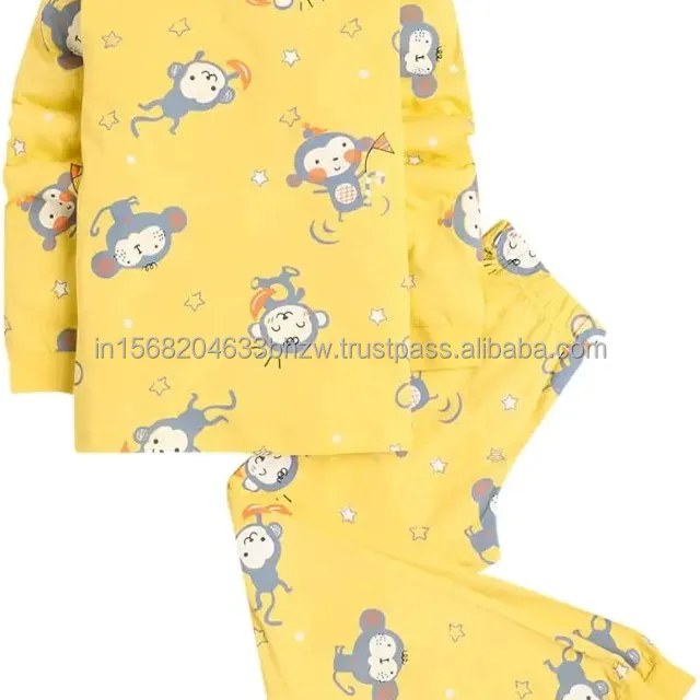 Оптовая продажа, пижама для мальчиков, милый комплект домашней одежды из джерси с принтом для весны и лета, для детей 9 +, идеальный подарок