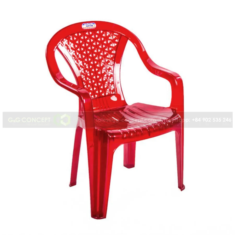 Outdoor Garden Plastic Knit Armchair Two Colors, Supplier Plastic Chair For Patio In Bulk Cheap Price