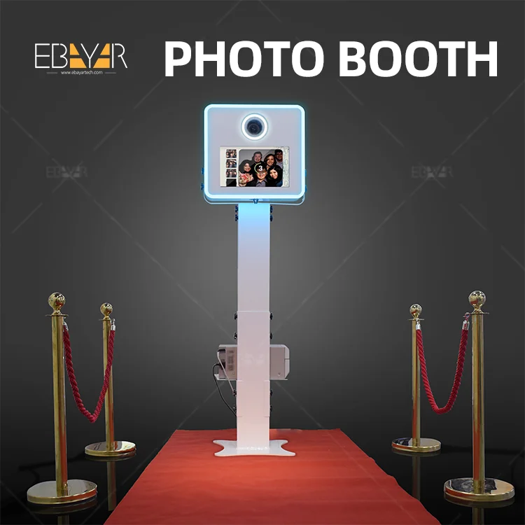 Adjustable photo booth  Amazing portable robot shell take photo with family and friends photo booth for rental party use