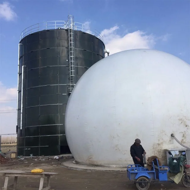 Double Film /Membrane Bio gas Storage Bag Balloon Tank Cabinet Roof Dome System Gas