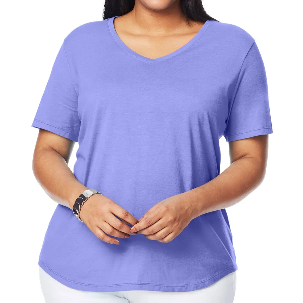 Women Summer Solid Color T-Shirt Design Decor Crew-Neck Short Sleeve Slim Pullovers Top quality Machine Washed