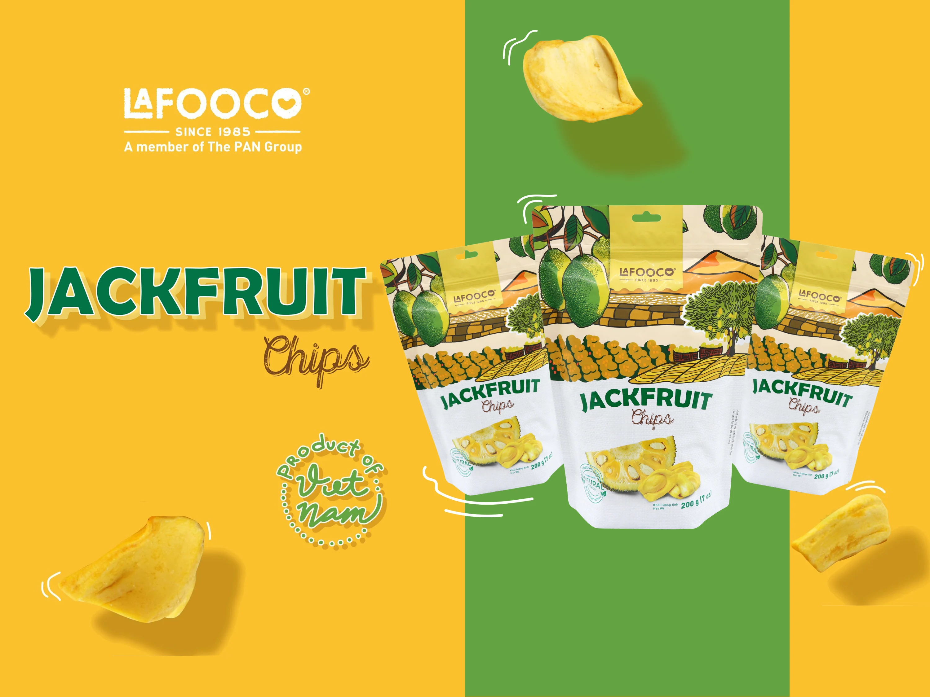 Thai Jackfruit Chips Pack Bulk 5 kg Aluminum Bag Made in Vietnam