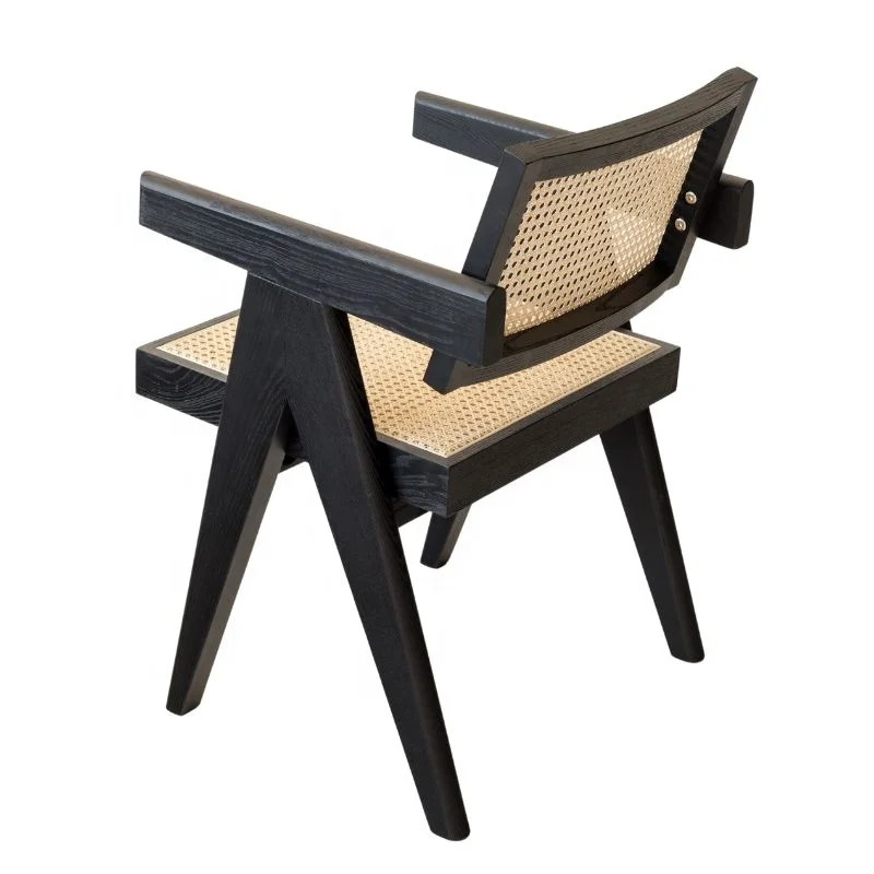 Rattan Dining Chair Wooden Armchairs Coffee Shop Chair Teak Chairs Indonesia Teak Wood Furniture Designed for Restaurant