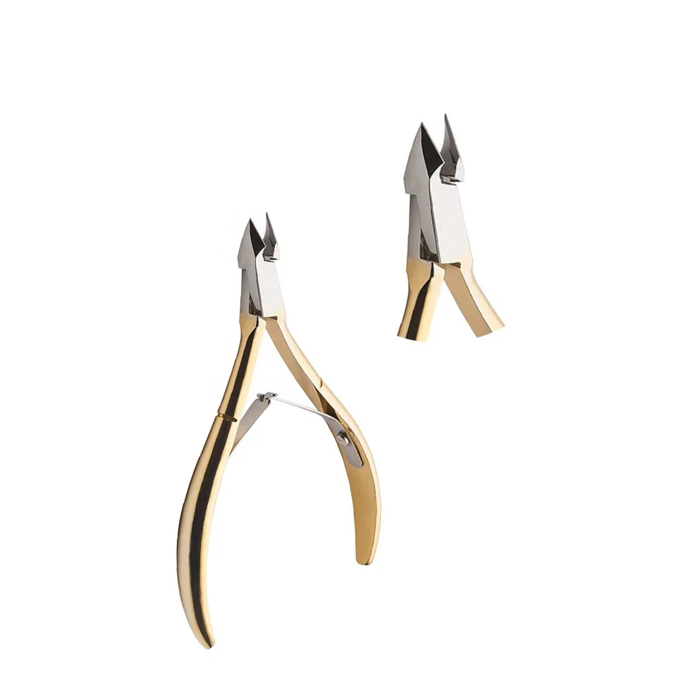 Щипцы для кутикулы с позолоченным покрытием кусачки ногтей резак триммер маникюра ножницы плоскогубцы инструмент педикюра