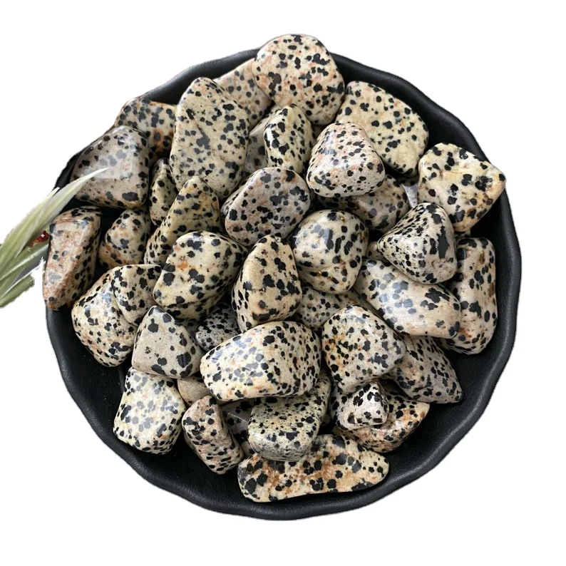 dalmatian  jasper  healing crystal tumbled stone medium/ large tumbled stone  with premium quality : dalmatian tumbled stone