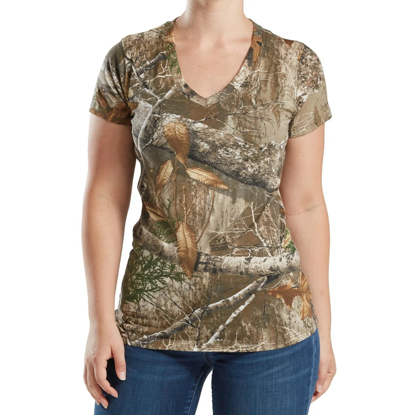 Hot selling 100% Cotton Custom Printed Embroidered Logo jungle tree Mens T shirts full sleeves printing logo hunting