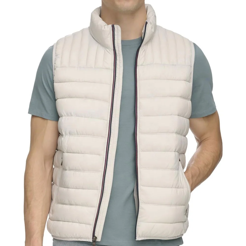2023 Custom Sleeveless High Quality Unisex Fall Winter Custom blank plain bubble down puffer softshell suede vest for men