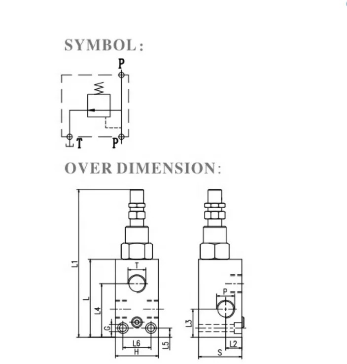High Pressure Hydraulic Valve VMP type  BSP sizes 1/4 3/8 1/2  Light Relief valve for machinery
