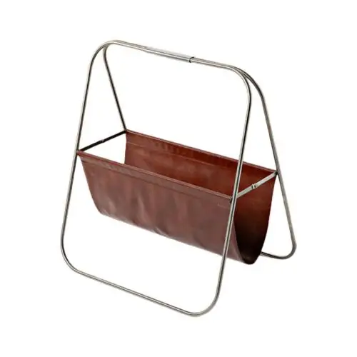 PU Leather Magazine Rack Document File Holder File Folder Organizer Magazine Holder Newspaper Book Storage Basket With Handles