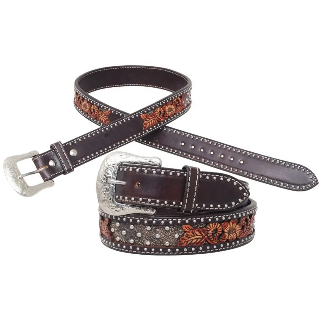 New Arrival Custom Made Western Belt With Buck Stitching & Best Quality Leather Top Wholesale Manufacturer For Men & Women