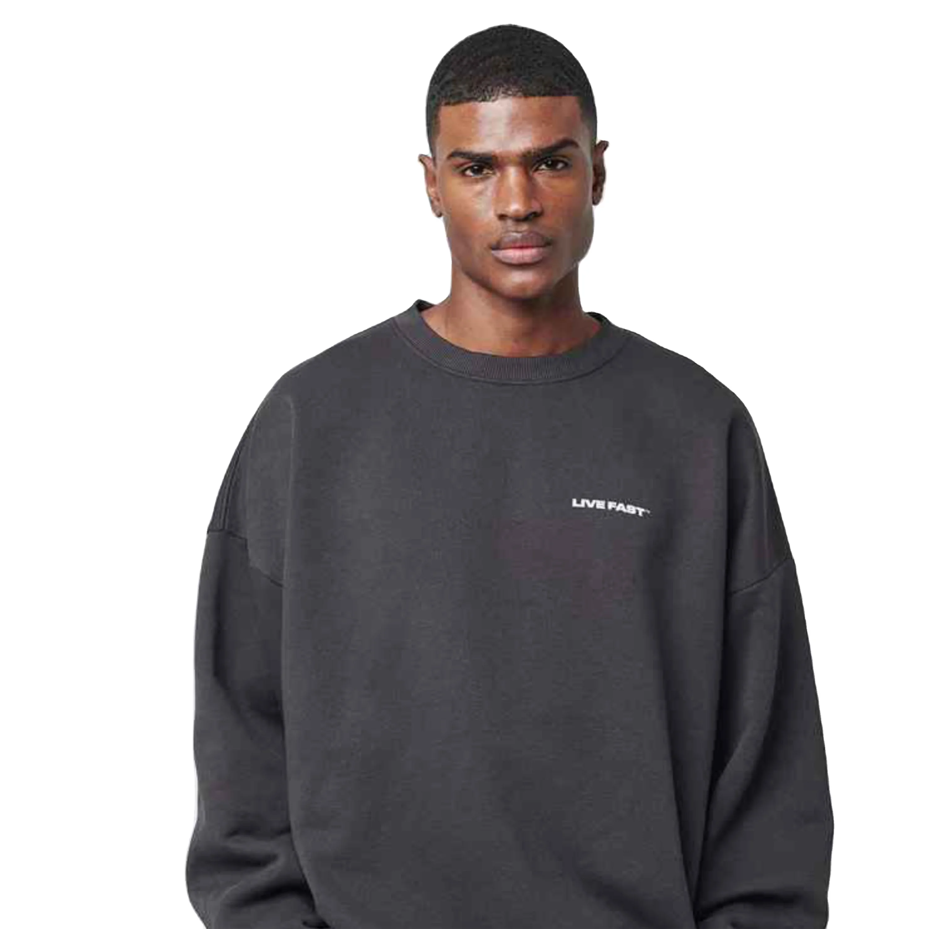 Custom Oversized Knitted Pullover Hoody Sweaters For Men Heavyweight Knitted Fabric Hoodie