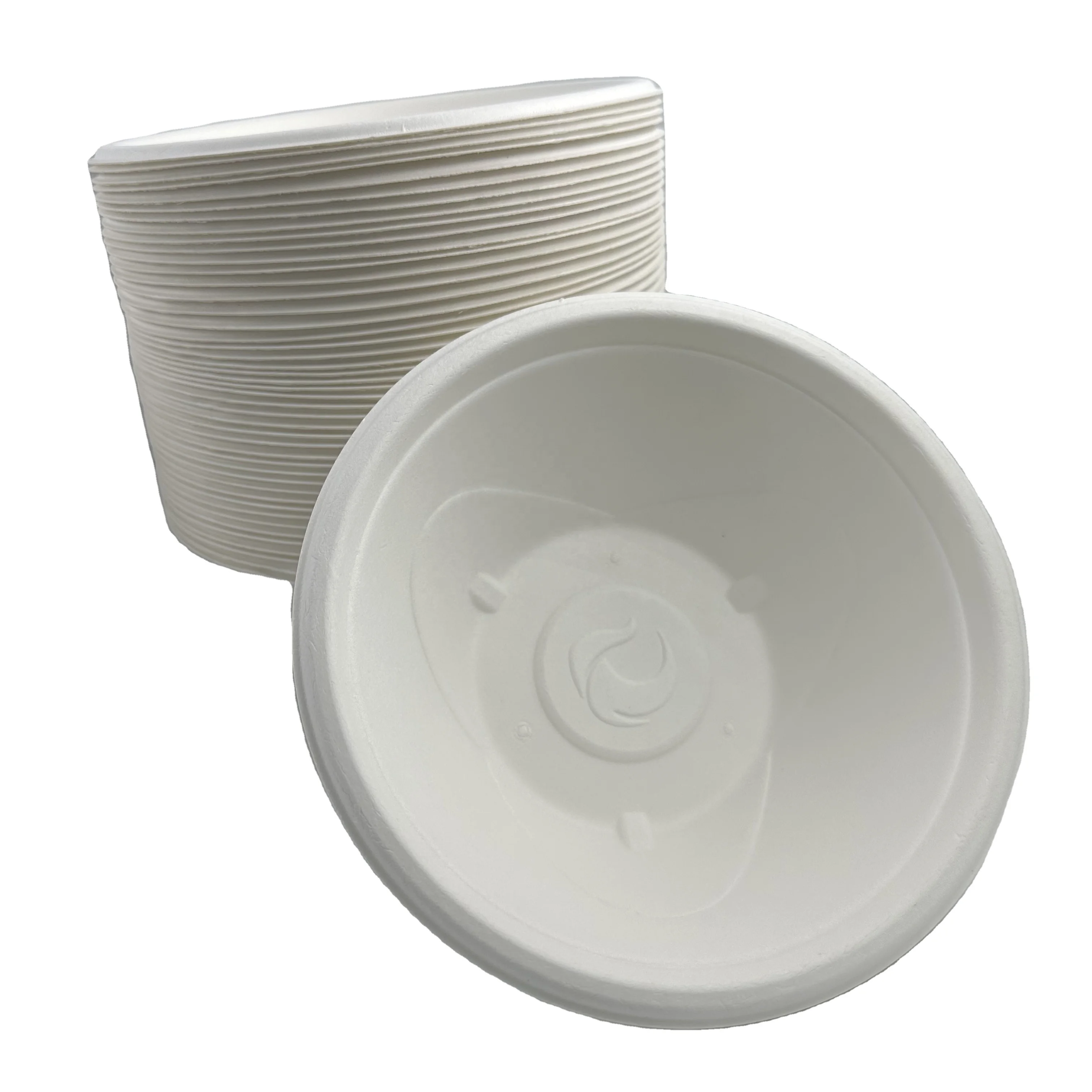 ECO Friendly Biodegradable Bagasse Bamboo Plate Sugar cane Party Recycle food server 750mL disposable Paper Soup Noodles Bowl