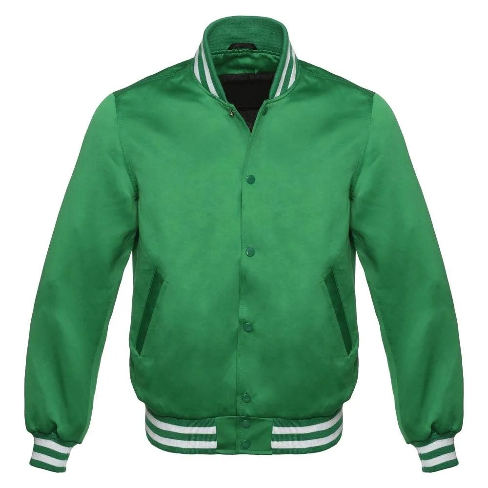 Men baseball Quilted bomber baseball Satin Varsity Jackets in all colors