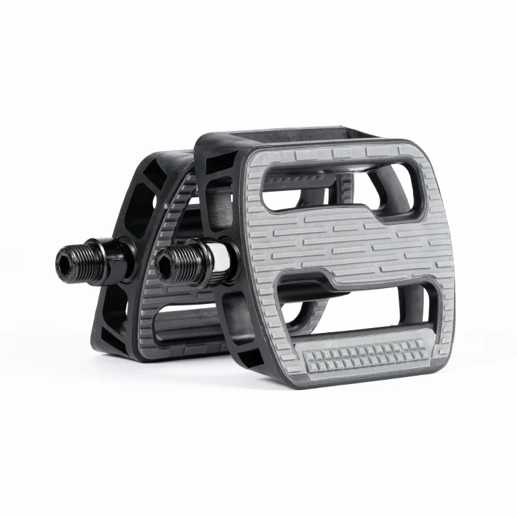 Bicycle Pedal Parts Flat PP Body with TPR Rubber Durable Bike Pedal