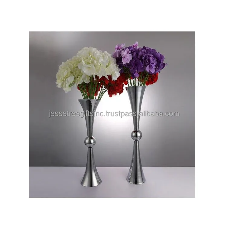 Aluminium Tabletop Flower Vase With Gold Enamel & Black Spray Paint Finishing Bottle Shape Premium Quality For Home Decoration