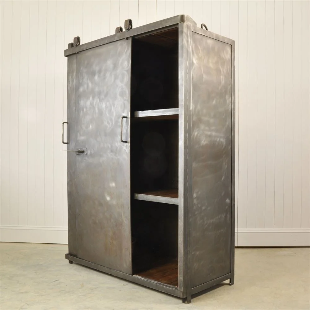 Новый высококачественный винтажный и ретро деревенский классический дизайн металлический стеклянный Восстановленный шкаф для домашнего использования