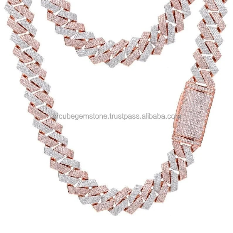 16mm Cuban Miami Chain 200gm Ef Vvs Moissanite New Collection With High Quality Available At Wholesale Price