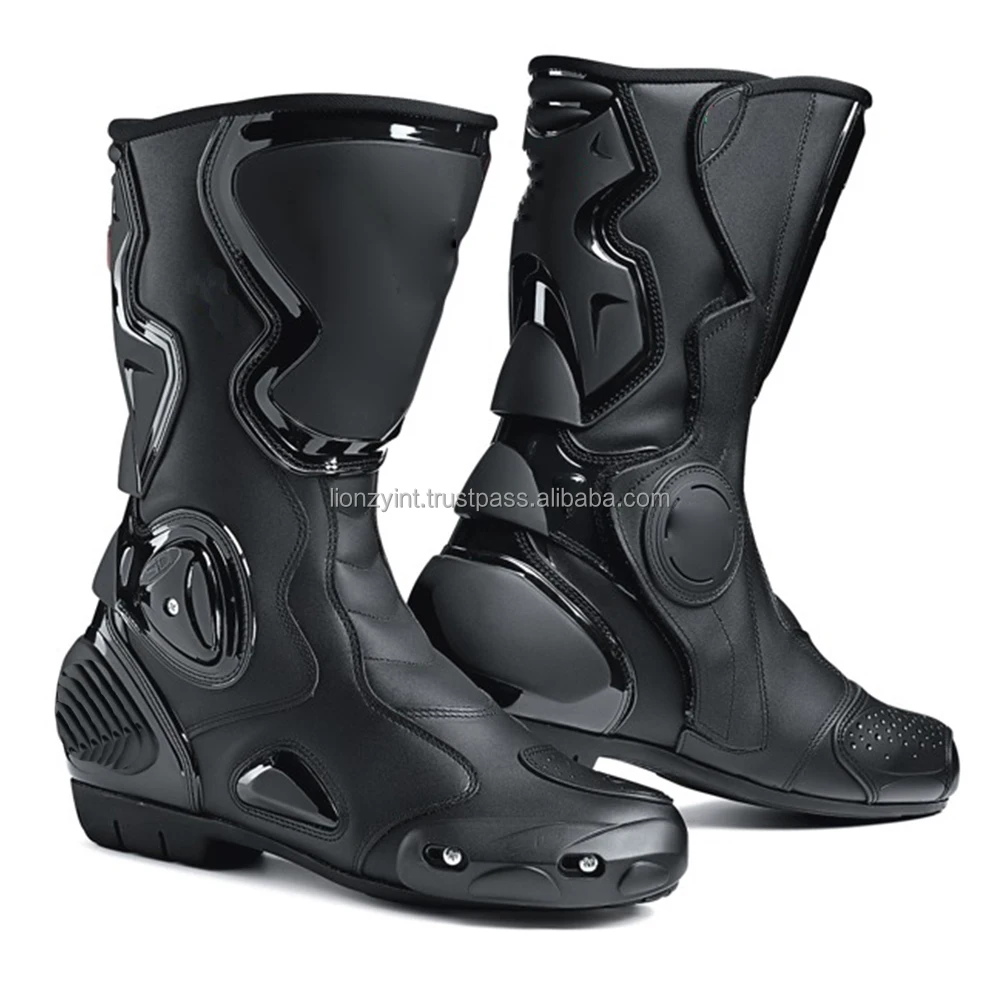 New Motorcycle Boots Biker Waterproof Speed Motocross Racing Boots Men Non-slip Protective Motorbike Riding Off Road Boots Shoes