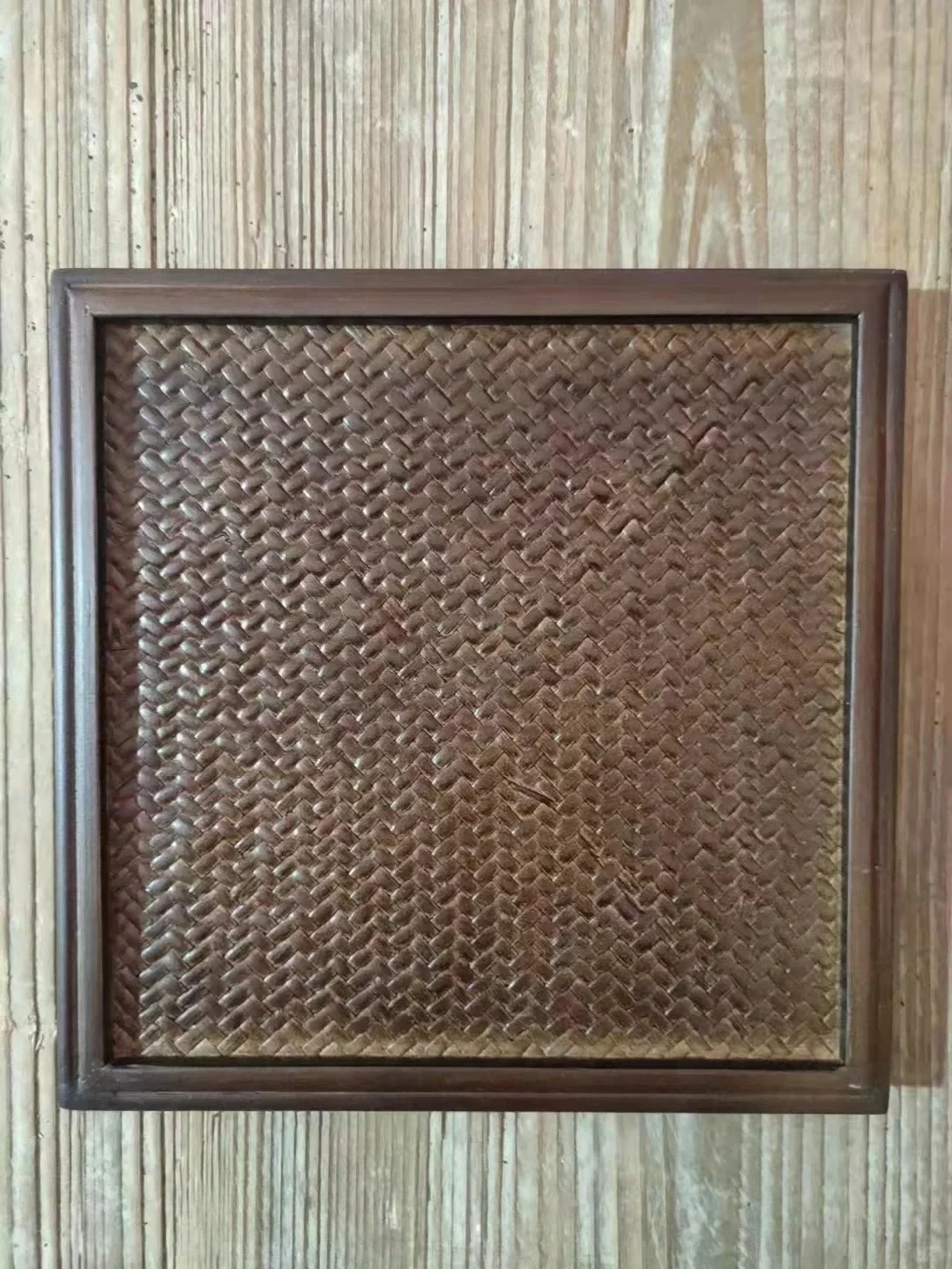 Latest Design Rattan Panels Wooden Frame Wall Decoration for Homestay Hotel Living Room