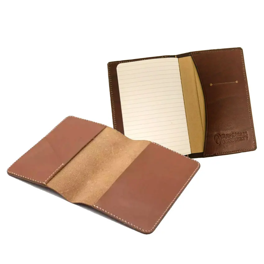 custom logo debossed genuine bible book protect sleeves notebook leather cover