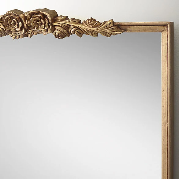 French Antique Rose Carved Mirror with Various Sizes Wall Mounted Mirror Bedroom Living room Fireplace Entrance decor Gold Wood