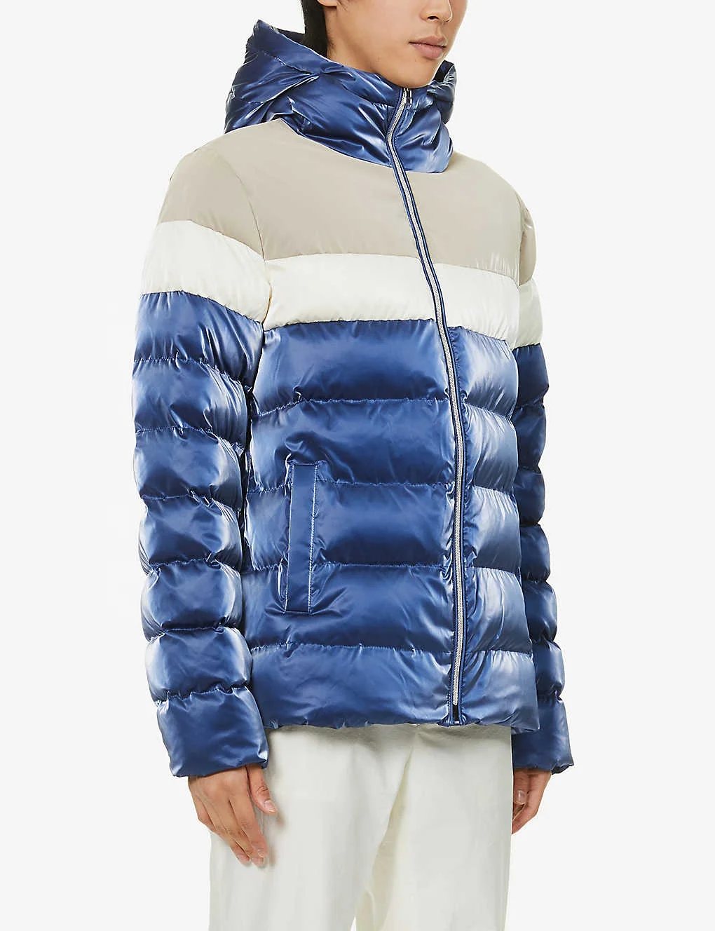 Hot Winter Clothing Padding Outwear Women Quilted Coat Warm Puffer blue Overcoat Down Jacket Custom Logo Woven Outdoor Thick