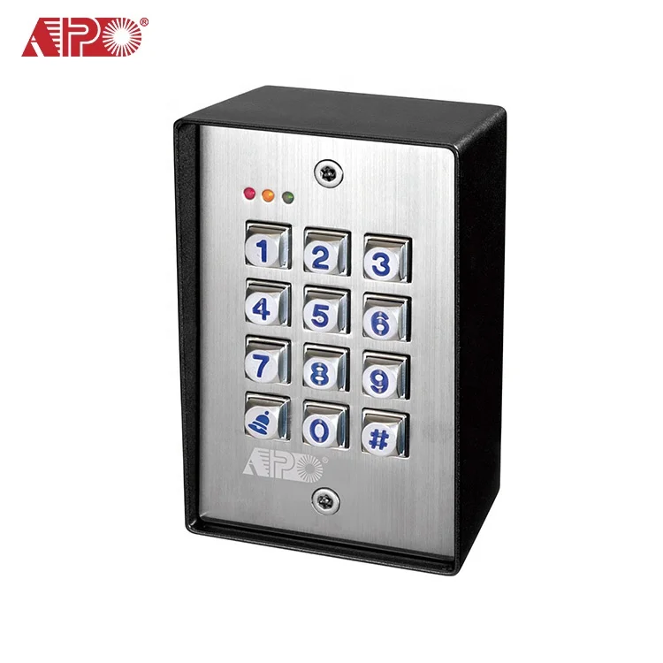APO Vandal Resistant Access Control Door Controller Keypad Keyboard Metal Keypad Keytop Alarm Dual Doorbell Outputs Smart