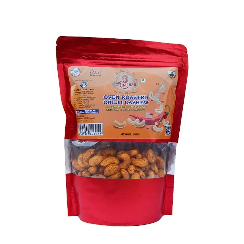 
Anarkali Brand Salty and spicy 250g Oven Roasted Chilli Cashew Nuts 