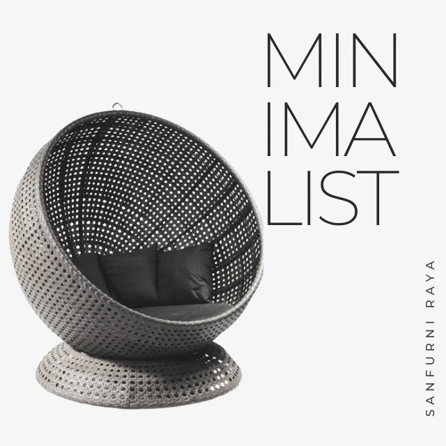 New product modern simple other hotel furniture round rattan leisure chair waterproof good quality product from Indonesia