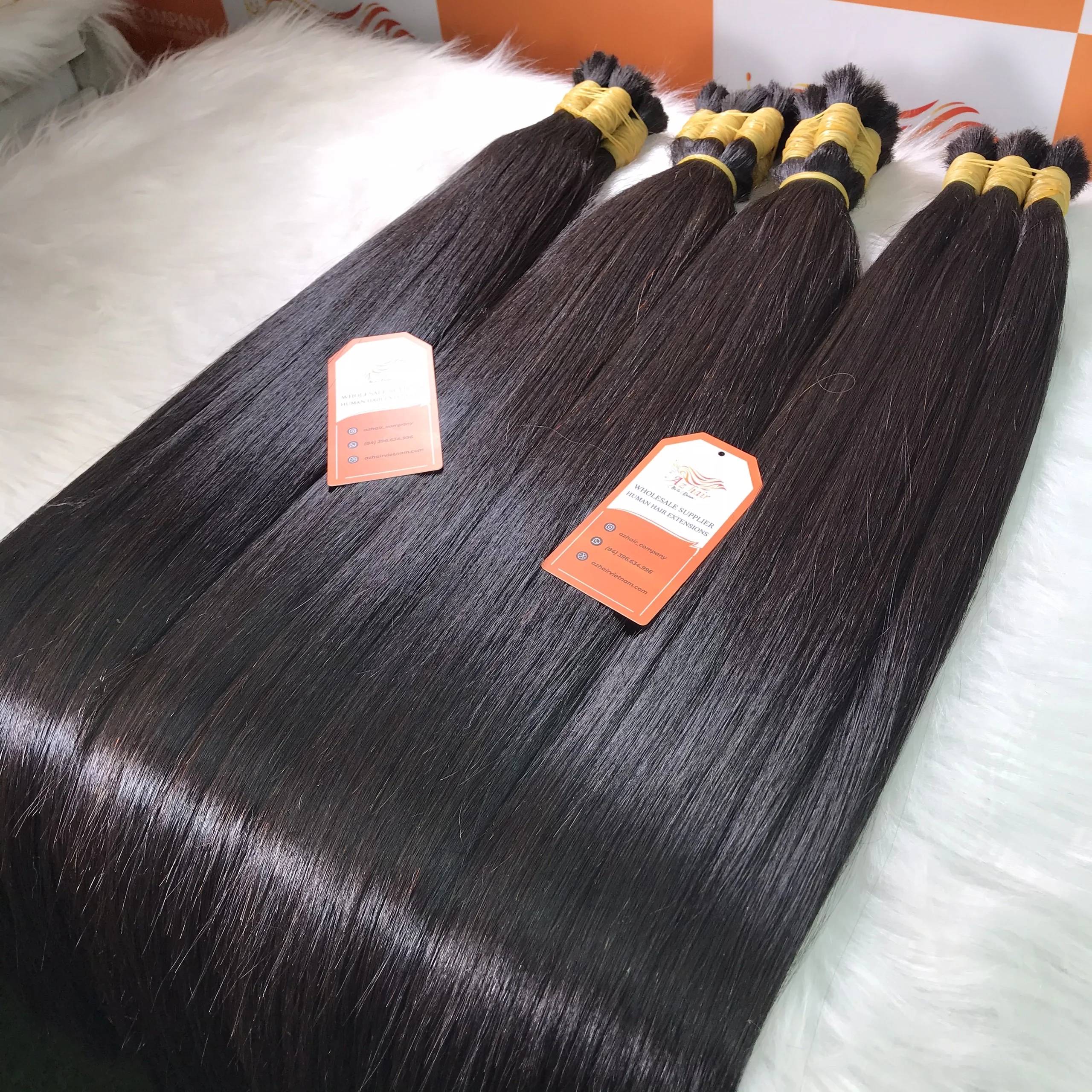 Wholesale Price Best Selling Bulk Bone Straight Hair Extensions 100% Vietnamese Human Hair Silky Smooth Ready To Ship