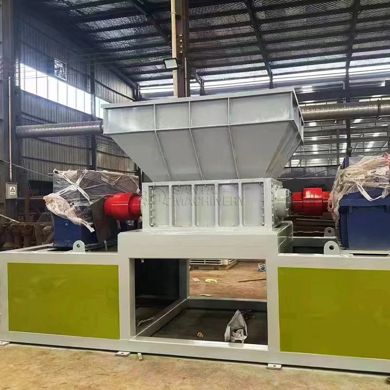 Super Strength Equipment Waste Car Glass Building Materials Recycling Double Shaft Shredder