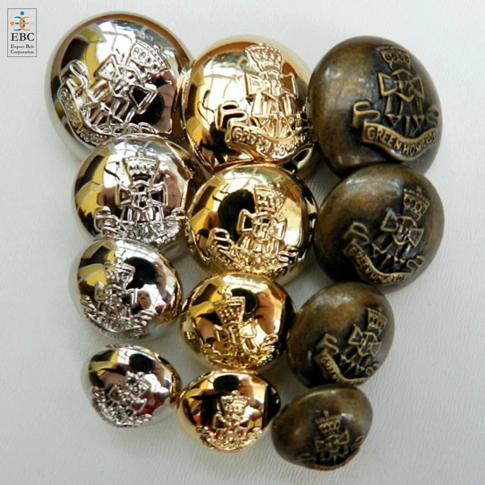 Wholesale Premium Quality Silver Metal Blazer Buttons for Uniform Blazer Forces Jacket Buttons Patterned Metal