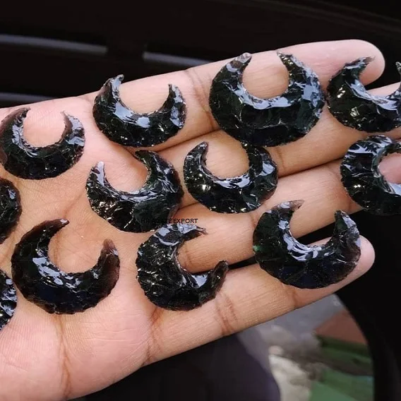 Wholesaler Crystals Cheap Price Supplier Natural Stone Black Obsidian 3 Inch Native Arrow Arrowheads