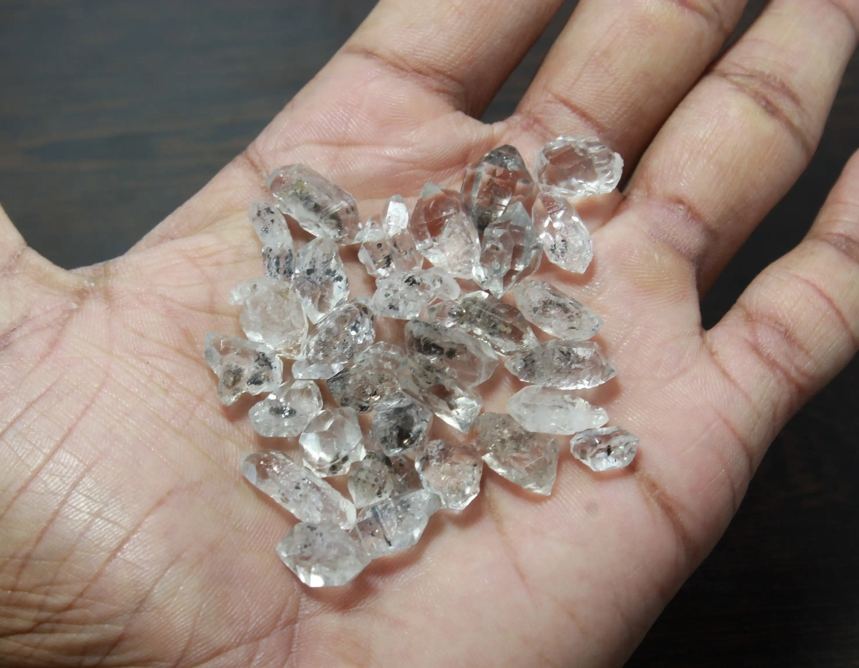 Top Quality Natural Water Clear Herkimer Diamond Rough Gem Raw Crystal White Diamond Diamond Jewelry Making Raw Gemstone Jewelry