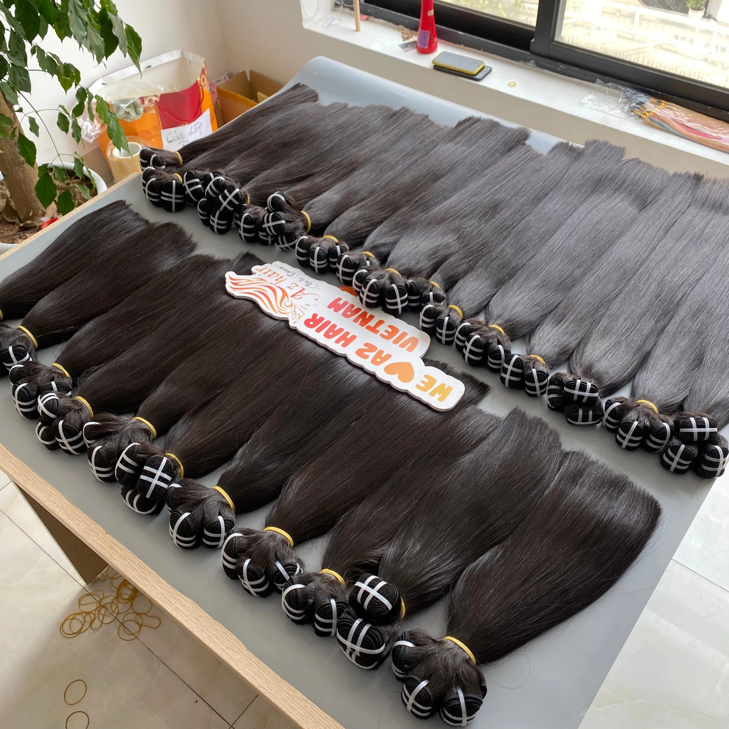 100% Virgin Hair Vietnam, Raw Vietnamese Hair Vendors Weft Hair Extensions Unprocessed Ready To Ship